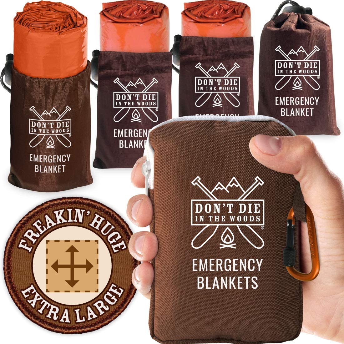 ITEM# 0104 Freakin' Huge Emergency Blankets [4-Pack] Extra-Large Therm –  The Order Store.Com