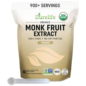 ITEM# 0212   Organic 100% Pure Monk Fruit sweetener, No Erythritol, Monkfruit Extract Powder, USDA organic NON-GMO Project Verified, Keto Certified, OU kosher No Fillers Zero Calorie Sugar Substitute (Watch Video)