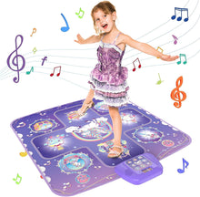 Load image into Gallery viewer, ITEM# 0196   Dance Mat - Unicorn Toy for Electronic Dance Pad with 5 Game Modes, Built-In Music, Touch Sensitive Light Up LED Musical Mat (Watch Video)
