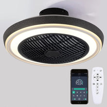 Load image into Gallery viewer, ITEM# 0141   Ceiling Fans With Lights And Remote Control, Modern Low Profile Bladeless Small Ceiling Fan, Flush Mount Enclosed Ceiling Fans (Watch Video)
