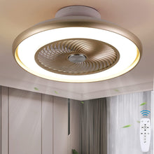 Load image into Gallery viewer, ITEM# 0141   Ceiling Fans With Lights And Remote Control, Modern Low Profile Bladeless Small Ceiling Fan, Flush Mount Enclosed Ceiling Fans (Watch Video)
