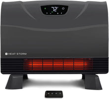 Load image into Gallery viewer, ITEM# 0155   Heat Storm Phoenix Infrared Space Heater with Attachable Feet, Remote Control, Energy Efficient-750-1500 Watts, Floor or Wall - HS-1500-PHX (Watch Video)
