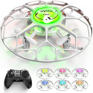 ITEM# 0205   Drone with LED, X660 Mini Quadcopter with 3D Flip, Rotary Ascent, Headless Mode, Speed Switch and Full Protection RC Helicopters UFO Toys Gifts for Beginners Adults (Watch Video)