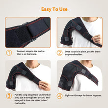 Load image into Gallery viewer, ITEM# 0157   Heated Shoulder Wrap for Men Women, Upgrade Electric Heating Pad Massager with 3 Vibration and Heat Settings and Timer, Shoulder Braces for Rotator Cuff, Joint Capsule, Muscles Pain Relief (Watch Video)
