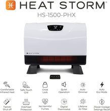 Load image into Gallery viewer, ITEM# 0155   Heat Storm Phoenix Infrared Space Heater with Attachable Feet, Remote Control, Energy Efficient-750-1500 Watts, Floor or Wall - HS-1500-PHX (Watch Video)
