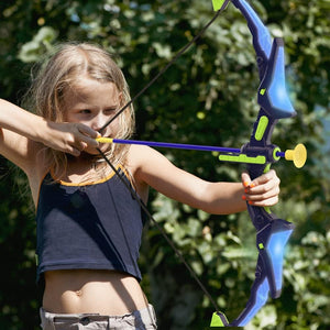 ITEM# 0200   2 Pack Bow and Arrow Set, Light Up Archery Set with 14 Suction Cup Arrows, Archery Targets Outdoor Games