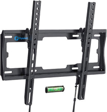 Load image into Gallery viewer, ITEM# 0124   UL Listed Tilt TV Wall Mount Bracket Low Profile for Most 23-55 Inch LED LCD OLED 4K Flat Curved TVs up to 99lbs Max VESA 400x400mm, 8° Tilting for Anti-Glaring, Fits 8-16 inch Wood Stud (Watch Video)
