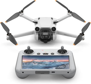 ITEM# 0151   DJI Mini 3 Pro (DJI RC) – Lightweight and Foldable Camera Drone with 4K/60fps Video, 48MP Photo, 34-min Flight Time, Tri-Directional Obstacle Sensing, Ideal for Aerial Photography and Social Media (Watch Video)