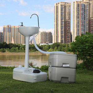 ITEM# 0073   Outdoor Garden Portable Camping Hand Sink for RV/Kitchen/Indoor/Outdoor (Watch Video)