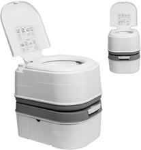 Load image into Gallery viewer, ITEM# 0071   TPS Power Sports Portable Toilet Flushing Splash-Free Dumping Camping Toilet Anti-Leak Water Pump Large Capacity Waste Tank Travel Toilet Quick and Easy Setup (Watch Video)
