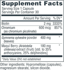 ITEM# 0158   MD Process GlucoBerry Maqui Berry Extract with Chromium Picolinate, Biotin, and Gymnema Sylvestre for Kidney Support - Doctor Formulated Dietary Supplement - 30 Capsules (Watch Video)