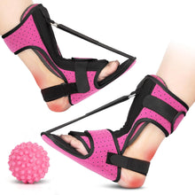 Load image into Gallery viewer, ITEM# 0176   Plantar Fasciitis Night Splint: Foot Brace with Massage Ball | Effective for Foot Pain Relief by Plantar Fasciitis Achilles Tendonitis Foot drop Flat Arch Heel Spur | Comfortable &amp; Easy Use for Women and Men (Watch Video)
