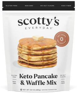 ITEM# 0219   Keto Pancake & Waffle Zero Carb Mix - Keto and Gluten Free Pancake and Waffle Mix - 0g Net Carbs Per Serving - No Erythritol, Easy to Make - No Nut Flours - No Sugar Alcohols - Non-GMO - Makes 8 Pancakes (9.8 oz)