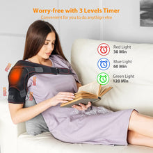 Load image into Gallery viewer, ITEM# 0157   Heated Shoulder Wrap for Men Women, Upgrade Electric Heating Pad Massager with 3 Vibration and Heat Settings and Timer, Shoulder Braces for Rotator Cuff, Joint Capsule, Muscles Pain Relief (Watch Video)
