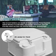 Load image into Gallery viewer, ITEM# 0071   TPS Power Sports Portable Toilet Flushing Splash-Free Dumping Camping Toilet Anti-Leak Water Pump Large Capacity Waste Tank Travel Toilet Quick and Easy Setup (Watch Video)
