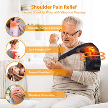 Load image into Gallery viewer, ITEM# 0157   Heated Shoulder Wrap for Men Women, Upgrade Electric Heating Pad Massager with 3 Vibration and Heat Settings and Timer, Shoulder Braces for Rotator Cuff, Joint Capsule, Muscles Pain Relief (Watch Video)
