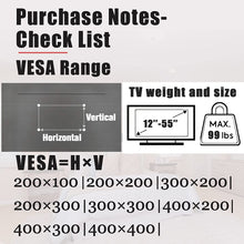 Load image into Gallery viewer, ITEM# 0128   No Stud TV Wall Mount, Drywall Studless TV Hanger No Damage, No Drill, Non Screws, Dry Wall Flat Screen TV Easy Install Bar Bracket fits VESA 12-55 inch TVs up to 99 lbs, Include Hardware Levels (Watch Video)
