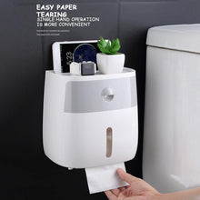 Load image into Gallery viewer, ITEM# 0002   Toilet Paper Roll Holder with Storage Drawer Bathroom Tissue Box Wall Organizer Shower Facial Tissue Holder for Roll Toilet Paper (Watch Video)
