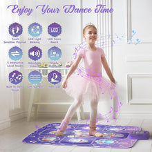 Load image into Gallery viewer, ITEM# 0196   Dance Mat - Unicorn Toy for Electronic Dance Pad with 5 Game Modes, Built-In Music, Touch Sensitive Light Up LED Musical Mat (Watch Video)
