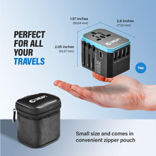 Load image into Gallery viewer, ITEM# 0193   Unidapt Universal Travel Adapter with International Plug, 5.6A Smart Power 3.0A 4 USB 1 Type C, Power Adapter Travel Charger, Outlet Converter Worldwide (Watch Video)
