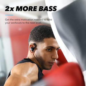 ITEM# 0129   Soundcore Sport X10 True Wireless Bluetooth Sport Earbuds, Rotatable Over-Ear Hooks for Ultimate Comfort and Secure Fit, Deep Bass, IPX7 Waterproof, Sweatproof, Fast Charge, App, Gym, Running (Watch Video)