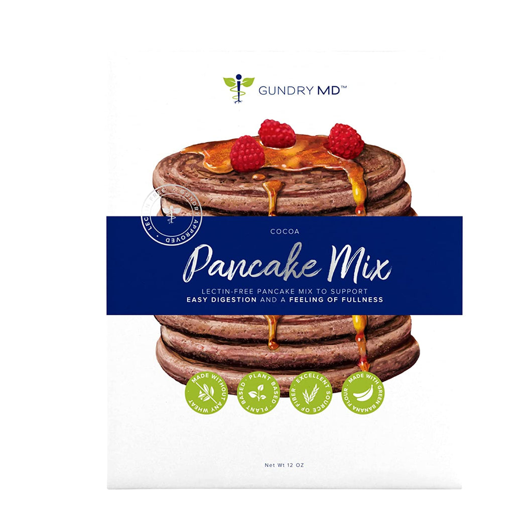 Item# 0075   Homestyle & Cocoa Pancake Mix, Plant Based Lectin Free, 12 Ounce (Watch Video)