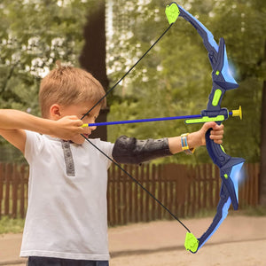 ITEM# 0200   2 Pack Bow and Arrow Set, Light Up Archery Set with 14 Suction Cup Arrows, Archery Targets Outdoor Games