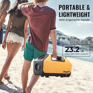 ITEM# 0166   BougeRV Portable Air Conditioner, 2899BTU Tent Air Conditioner, 250W Low Power Consumption, 24VDC, 3 Wind Speeds for Van Life, Camping Tent, Outdoor, Indoor (Watch Video)