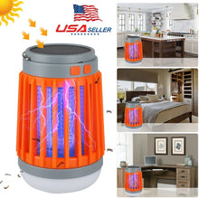 Load image into Gallery viewer, ITEM# 0082   Bug Zapper Light Bulb 2pcs, 3 in 1 Mosquitoes Killer USB Rechargeable Camping Lantern Flashlight Tent Light, IPX6 Waterproof Portable Light Bulb Zapper for Doorway, Corridor, Balcony, Patio (Watch Video)
