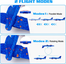 Load image into Gallery viewer, ITEM# 0201   4 Pack Airplane Launcher Toys, 2 Flight Modes LED Foam Glider Catapult Plane, Outdoor Flying Toy (Watch Video)
