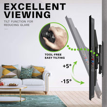 Load image into Gallery viewer, ITEM# 0126   MOUNT Full Motion TV Wall Mount for Most 47-84 inch Flat Screen/LED/4K TV, TV Mount Bracket Dual Swivel Articulating Tilt 6 Arms, Max VESA 600x400mm, Holds up to 132lbs, Fits 8” 12” 16&quot; Wood Studs (Watch Video)
