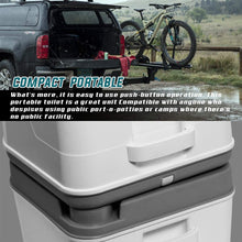 Load image into Gallery viewer, ITEM# 0071   TPS Power Sports Portable Toilet Flushing Splash-Free Dumping Camping Toilet Anti-Leak Water Pump Large Capacity Waste Tank Travel Toilet Quick and Easy Setup (Watch Video)
