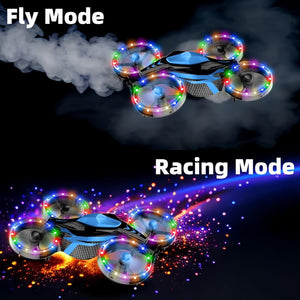 ITEM# 0204   Drones - Toys for Boys And Girls Dual Mode for Land and Fly Match LED Flash Lights wheels with 12 Scene Modes (Watch Video)