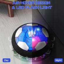 Load image into Gallery viewer, ITEM# 0202   Kids Toys Hover Hockey Soccer Ball Set with 3 Goals, Rechargeable Floating Air Soccer Ball with Led Light and Foam Bumper, Indoor Outdoor Sport Games  (Watch Video)
