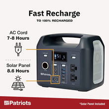 Load image into Gallery viewer, ITEM# 0160   Portable Sidekick Power Station 300wH. 40 Watt Solar Panel  AC/DC Fast Charging Dual 100V AC Outlets, Only 8 Lbs, for Indoor And RV Outdoor Camping &amp; Outages (Watch Video)
