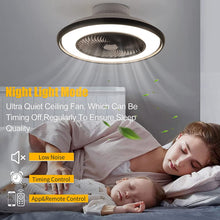 Load image into Gallery viewer, ITEM# 0141   Ceiling Fans With Lights And Remote Control, Modern Low Profile Bladeless Small Ceiling Fan, Flush Mount Enclosed Ceiling Fans (Watch Video)
