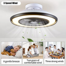 Load image into Gallery viewer, ITEM# 0141   Ceiling Fans With Lights And Remote Control, Modern Low Profile Bladeless Small Ceiling Fan, Flush Mount Enclosed Ceiling Fans (Watch Video)
