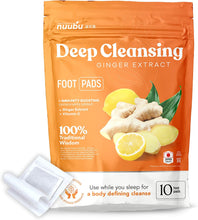 Load image into Gallery viewer, ITEM# 0130   Deep Cleansing Foot Pads for Stress Relief, Better Sleep &amp; Foot Care | Premium Japanese Organic Foot Patches with Ginger Powder | Natural Effective Foot Patch to Boost Energy (Watch Video)
