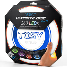 Load image into Gallery viewer, ITEM# 0199   Flying Disc - 16 Million Color RGB or 36 or 360 LEDs, Extremely Bright, Smart Modes, Auto Light Up, Rechargeable, Cool Fun 175g frisbee (Watch Video)
