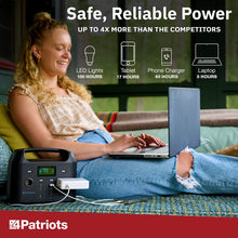 Load image into Gallery viewer, ITEM# 0160   Portable Sidekick Power Station 300wH. 40 Watt Solar Panel  AC/DC Fast Charging Dual 100V AC Outlets, Only 8 Lbs, for Indoor And RV Outdoor Camping &amp; Outages (Watch Video)
