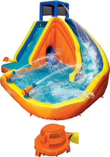 Load image into Gallery viewer, ITEM# 0187   Sidewinder Blast Water Park, Length: 15 ft, Width: 16 ft 10 in, Height: 10 ft 5 in, Inflatable Outdoor Backyard Water Slide Splash Bounce Climbing Toy, Multi (Watch Video)
