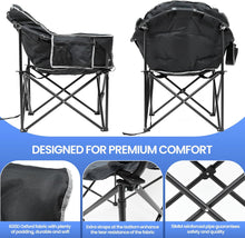 Load image into Gallery viewer, ITEM# 0222   Heated Camping Chair, Padded Camp Chair Round Moon Saucer Folding Lawn Chair Outdoor Chair, Patio Lounge Chairs Portable Folding Camping Chairs Heated Chair

