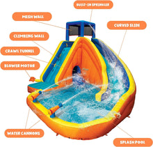 Load image into Gallery viewer, ITEM# 0187   Sidewinder Blast Water Park, Length: 15 ft, Width: 16 ft 10 in, Height: 10 ft 5 in, Inflatable Outdoor Backyard Water Slide Splash Bounce Climbing Toy, Multi (Watch Video)
