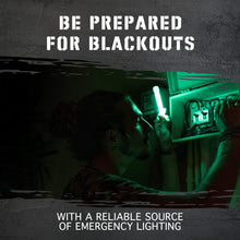 Load image into Gallery viewer, ITEM# 0220   Emergency Glow Sticks with 12 Hours Duration, Individually Wrapped Industrial Grade Glowsticks for Survival Gear, Camping Lights, Power Outages and Military Use (Watch Video)
