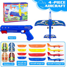 Load image into Gallery viewer, ITEM# 0201   4 Pack Airplane Launcher Toys, 2 Flight Modes LED Foam Glider Catapult Plane, Outdoor Flying Toy (Watch Video)
