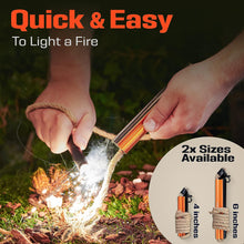 Load image into Gallery viewer, ITEM# 0208   Fire Starter Survival Tool - All-in-One Flint and Steel Fire Starter Kit - Ferro Rod Fire Starter with 36&quot; Waterproof Tinder Wick Rope and Steel Fire Striker - Patented Firestarter (Watch Video)
