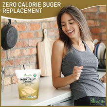 Load image into Gallery viewer, ITEM# 0212   Organic 100% Pure Monk Fruit sweetener, No Erythritol, Monkfruit Extract Powder, USDA organic NON-GMO Project Verified, Keto Certified, OU kosher No Fillers Zero Calorie Sugar Substitute (Watch Video)
