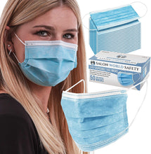 Load image into Gallery viewer, ITEM# 0017   TCP Global Salon World Safety - Sealed Dispenser Face Masks Breathable Disposable 3-Ply Protective PPE with Nose Clip and Ear Loops
