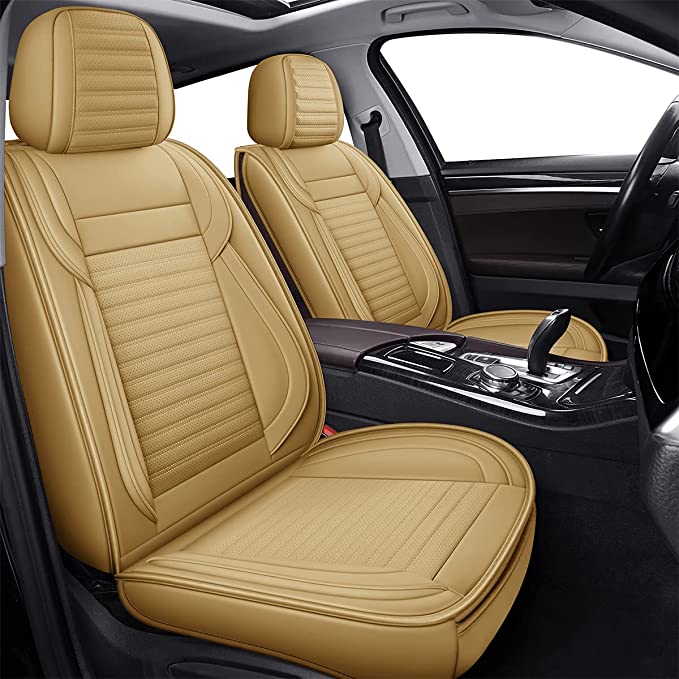 ITEM# 0042   Breathable and Waterproof Faux Leather Automotive Seat Covers for Cars SUV Pick-up Truck Sedan, Universal Anti-Slip Driver Seat Cover with Backrest (Watch Video)