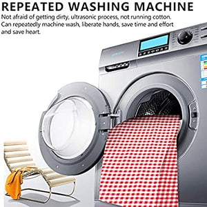 ITEM# 0027   Machine Washable Extra Large Picnic & Beach Blanket Handy Mat Plus Thick Dual Layers Sandproof Waterproof Padding Portable for the Family, Friends, Kids, 79"x79" (Red and white) Watch Video